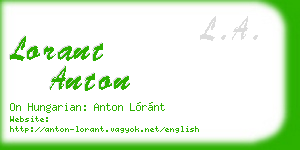 lorant anton business card